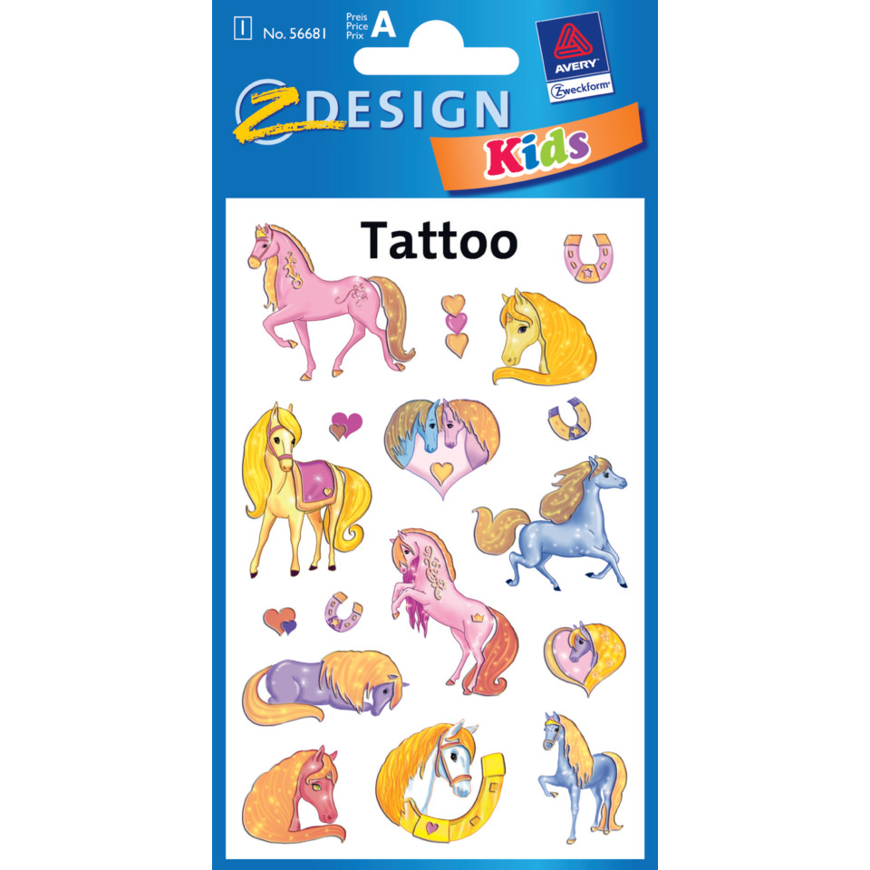 tattoo, stickers, pferde, einhorner, aufkleber