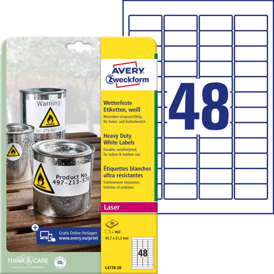 Etiketten, Aufkleber, White Labels, Laser, Kalender-Layout