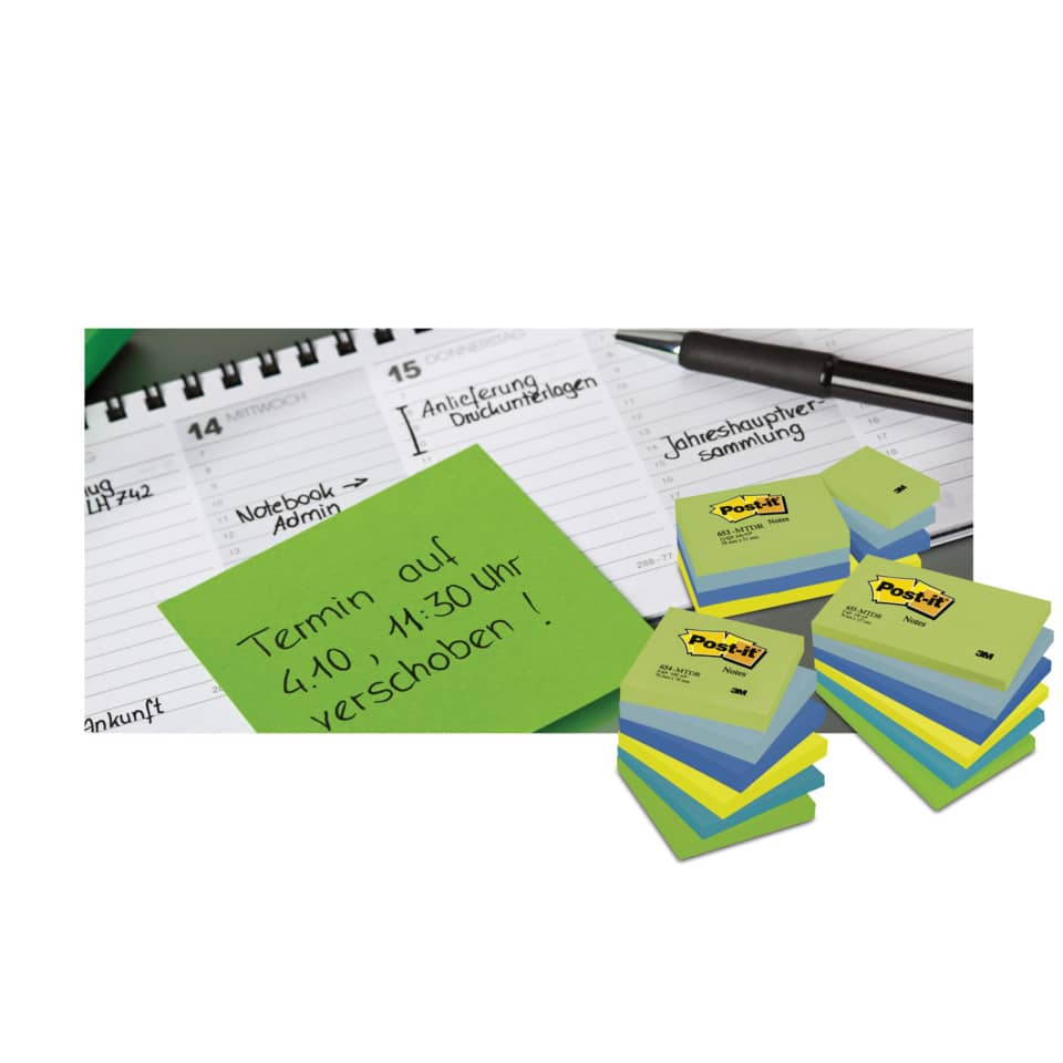 Post-it Notizen, Notizblöcke, Klebezettel, Klebepads, Schreibutensilien
