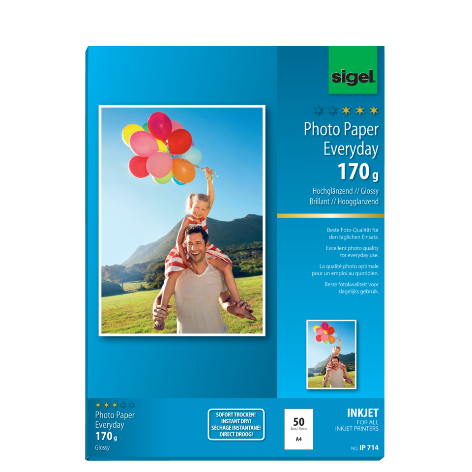 Foto-Papier, Everyday, 170 g, Glänzend, A4