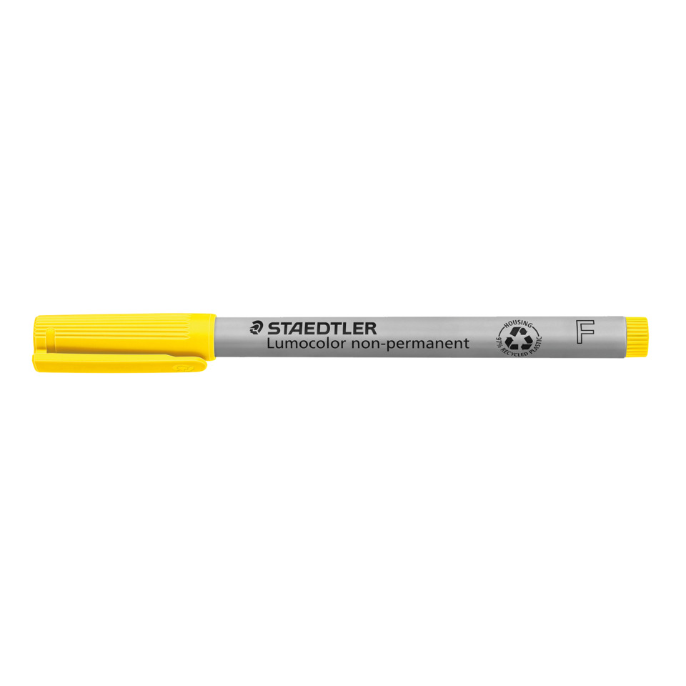 Marker, Permanent marker, Lumocolor, Gelber Deckel, Nicht-permanent