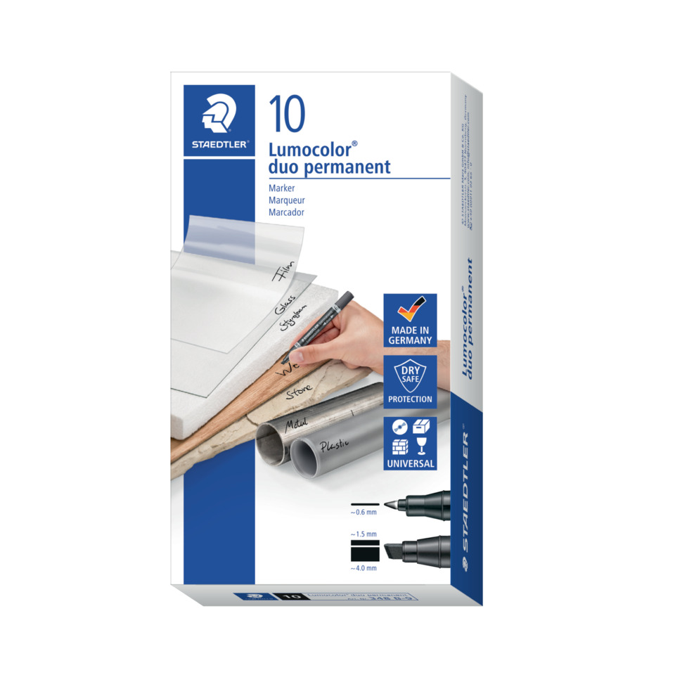 Marker, Permanentmarker, Duo permanent, Filament, Großpackung