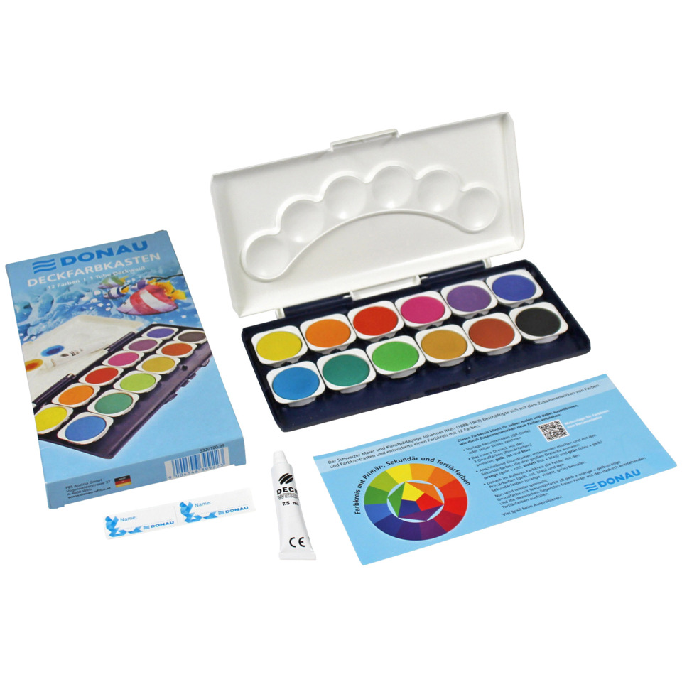 Aquarellfarben, Wasserfarben, Palette, Pinsel/Aufbewahrung, Anleitung