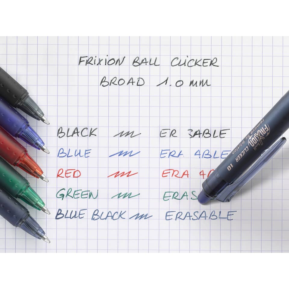 Filzstifte, Kugelschreiber, Tintenstifte, Erasable?, Grün?