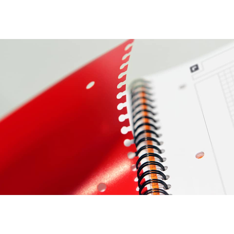  Spiralgebundene Notizbuch, rotes Ordner, Seitenlöcher, Spiralklebung, Notizbuch mit Spiralbindung
