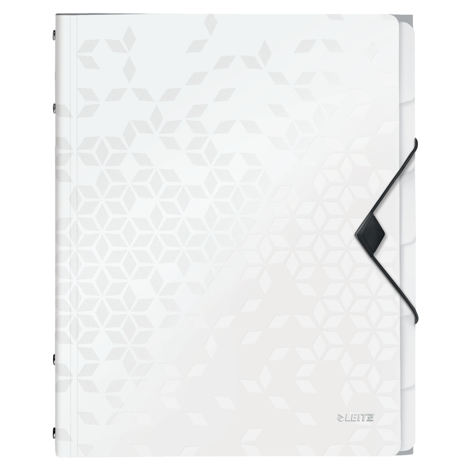  notebook,  white,  geometrisches muster,  gummiband,  Leitz
