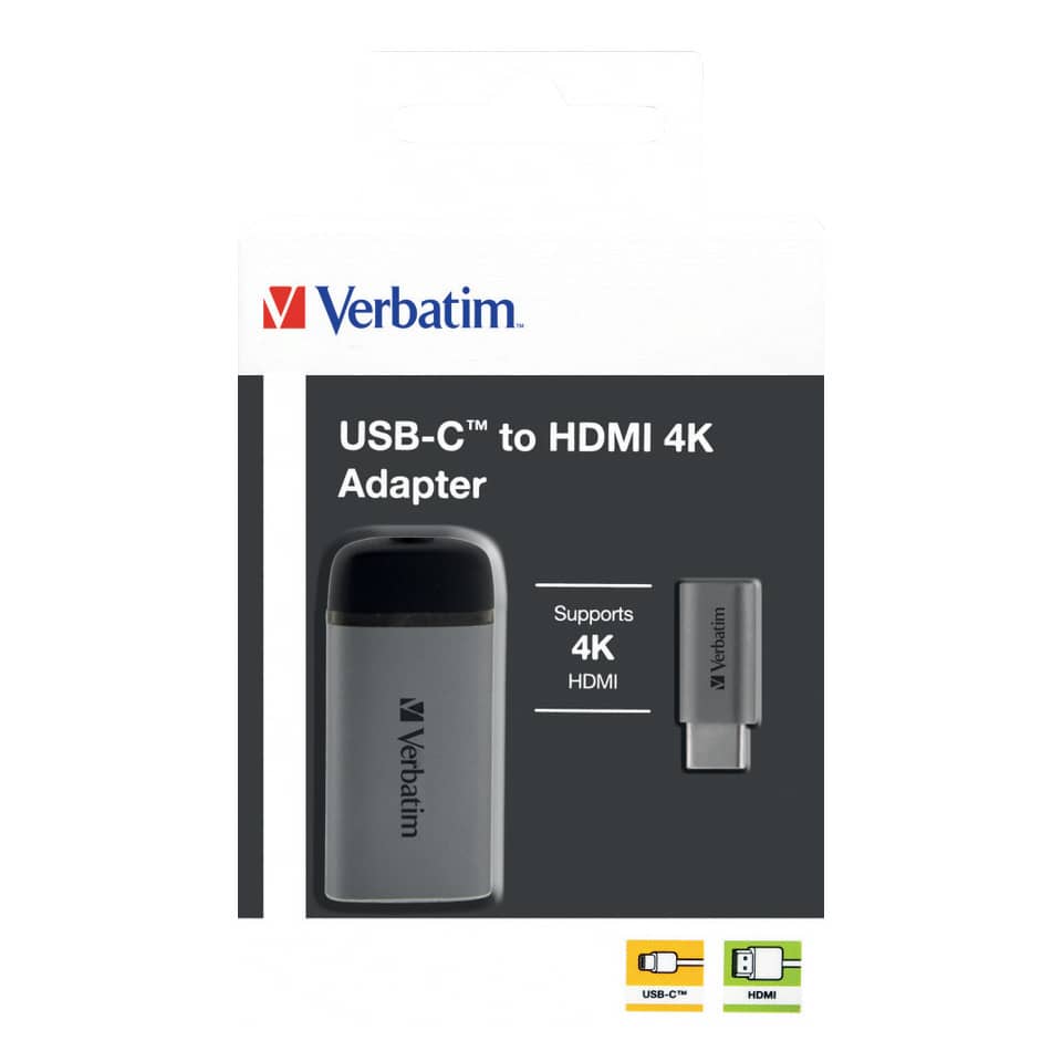 USB-C, HDMI, Adapter, 4K, Verbatim