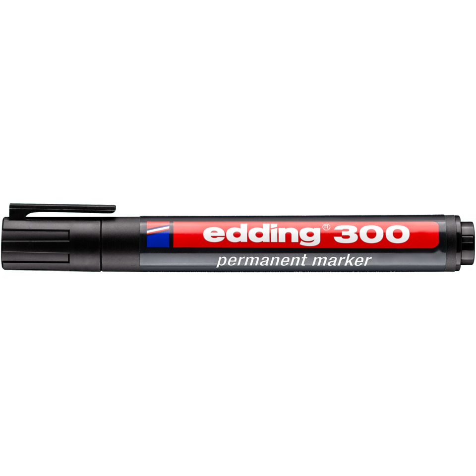 Permanentmarker, Markerstift, Edding 300, Schwarzer Marker, Feiner Strich