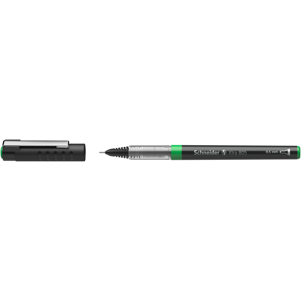 Kugelschreiber, Schraubenkappe?, Schneider Xtra 805?, 0.5 mm, Grau/Schwarz, Druckbleistift?
