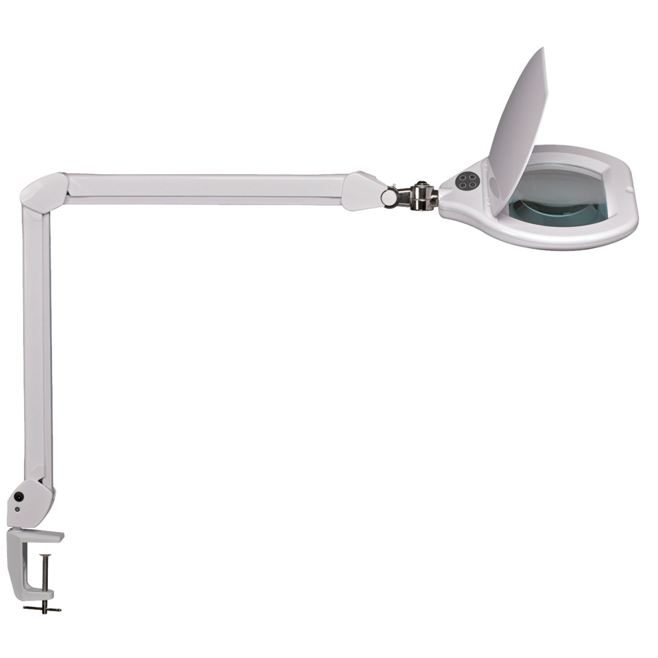 Schreibtischlampe, Vergrößerungslupe, Montagearm, Klemmhalter, LED-Lampe