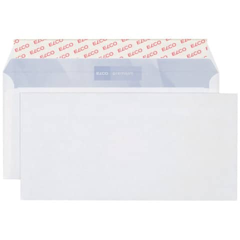 Briefumschlag Premium, DIN lang, 80g/m², haftklebend, 500 Stück, weiß ELCO 30782