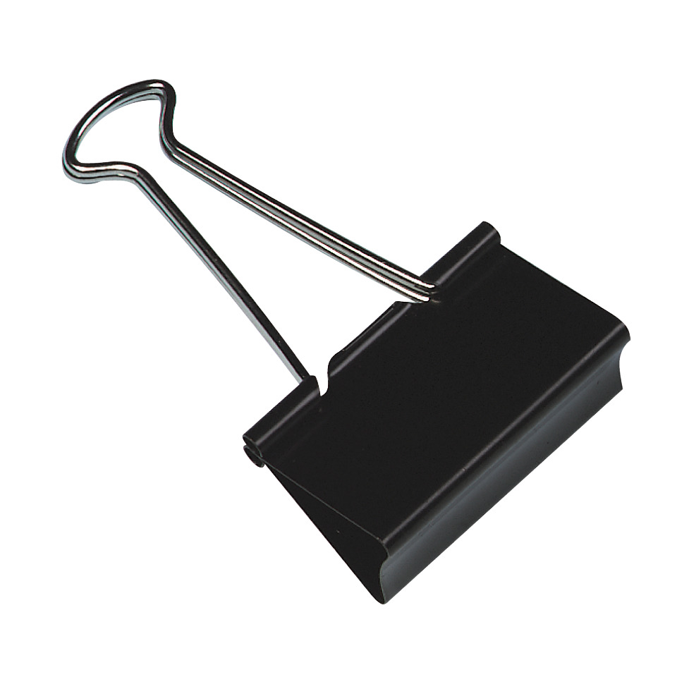 binder clip, paper clip, office accessory, metal clip, black