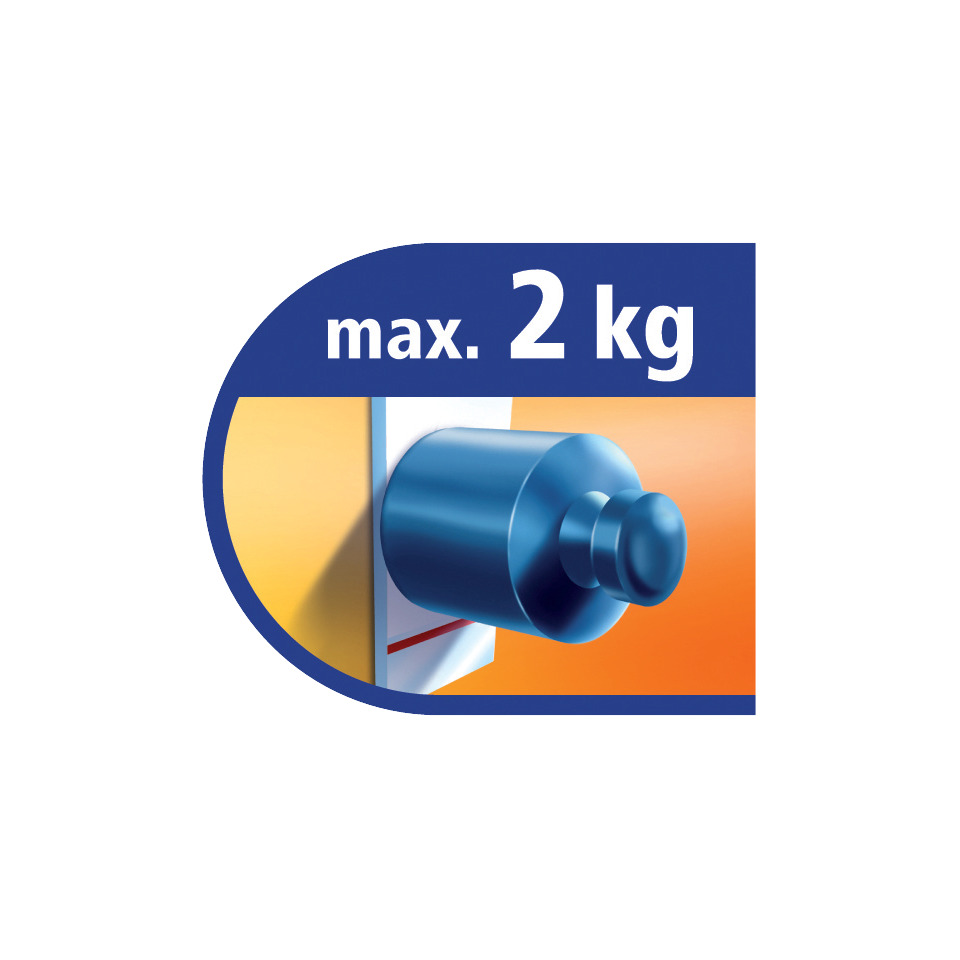 Push-Button, Blau, Metall, Knopf, max. 2 kg
