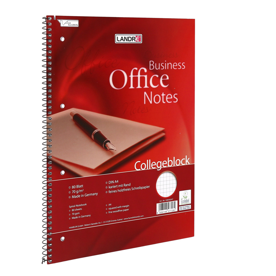 Spiralblock, Notizblock, Office Notes, Kollege, A4