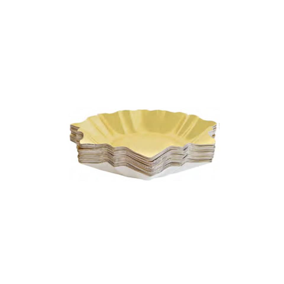 Schale, Servierschale, Wellenrand, Papier- oder Obstschale, gelb