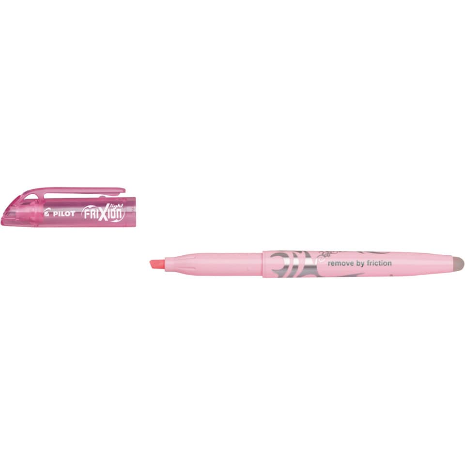 Marker, Pink highlighter, Pen-shaped, Dual-ended, Removable cap