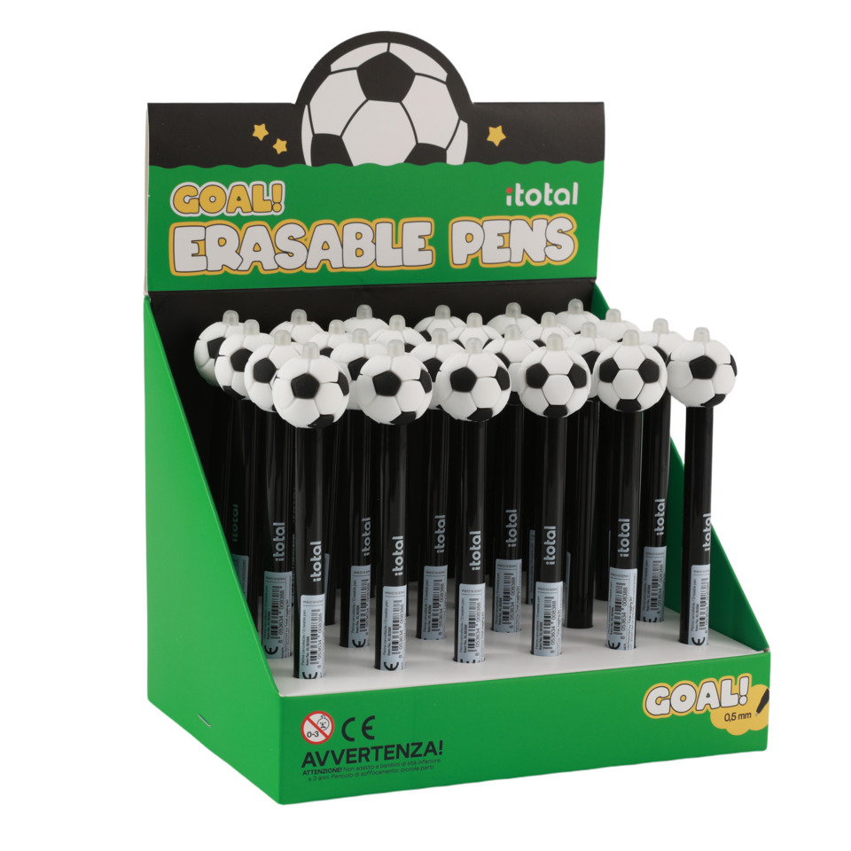 Ergonomische Stifte, Löschbare Stifte, Schwarz, Fußball-Design, Schreibzubehör klein