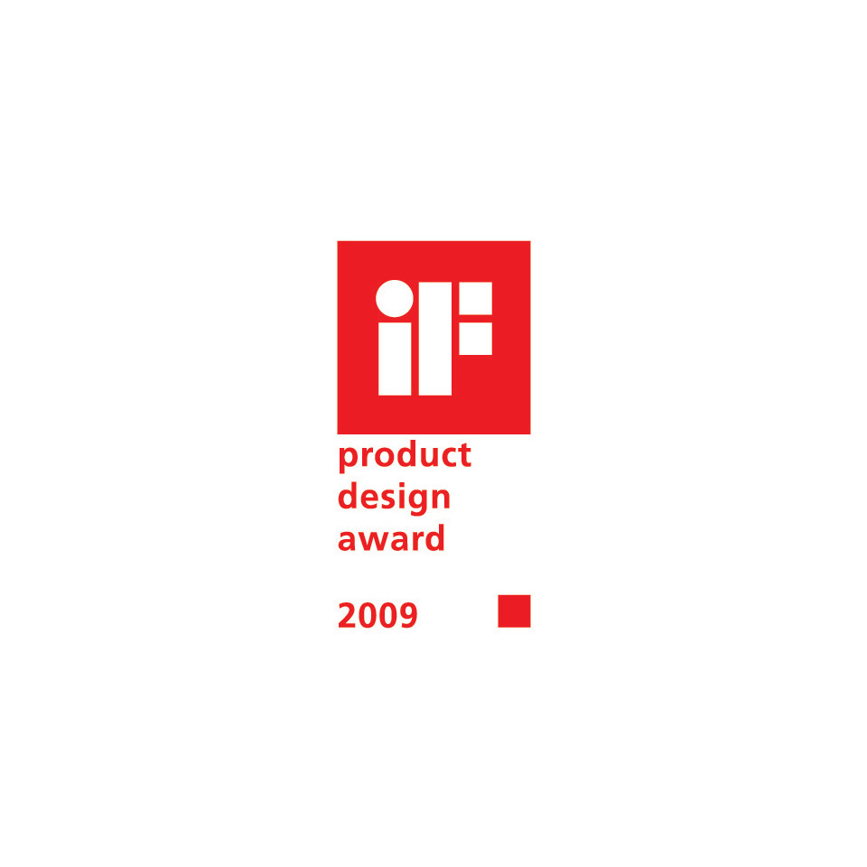 roter logo, iF design award, 2009, quadratisches, Text