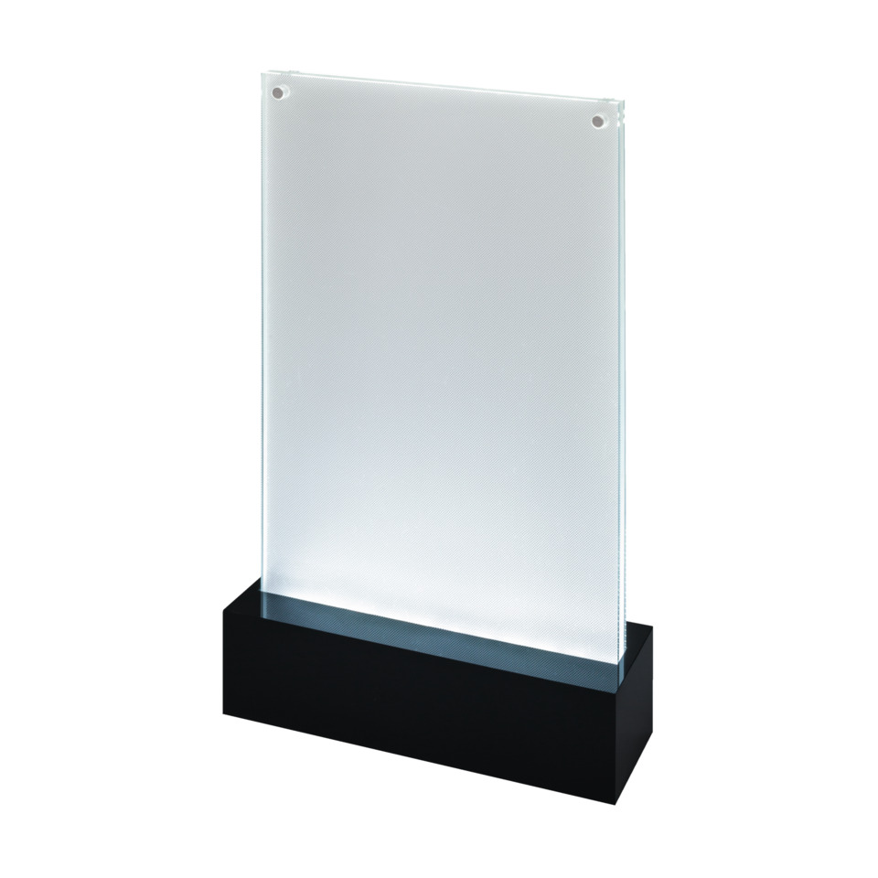 glasplakette, trophäe, ansicht, glas, basis