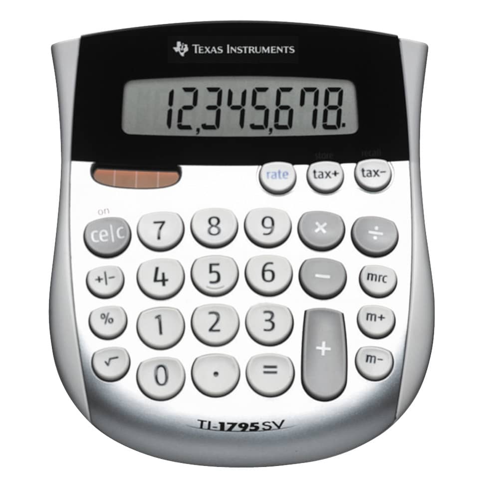 Taschenrechner, Display, Tasten, Gehäuse, Silber