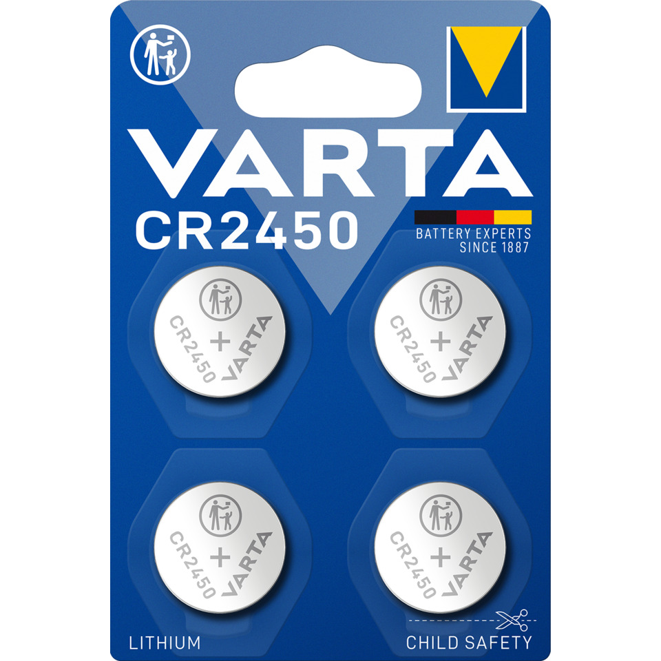 Knopfzellen, CR2450, Lithium, VARTA, Batterien