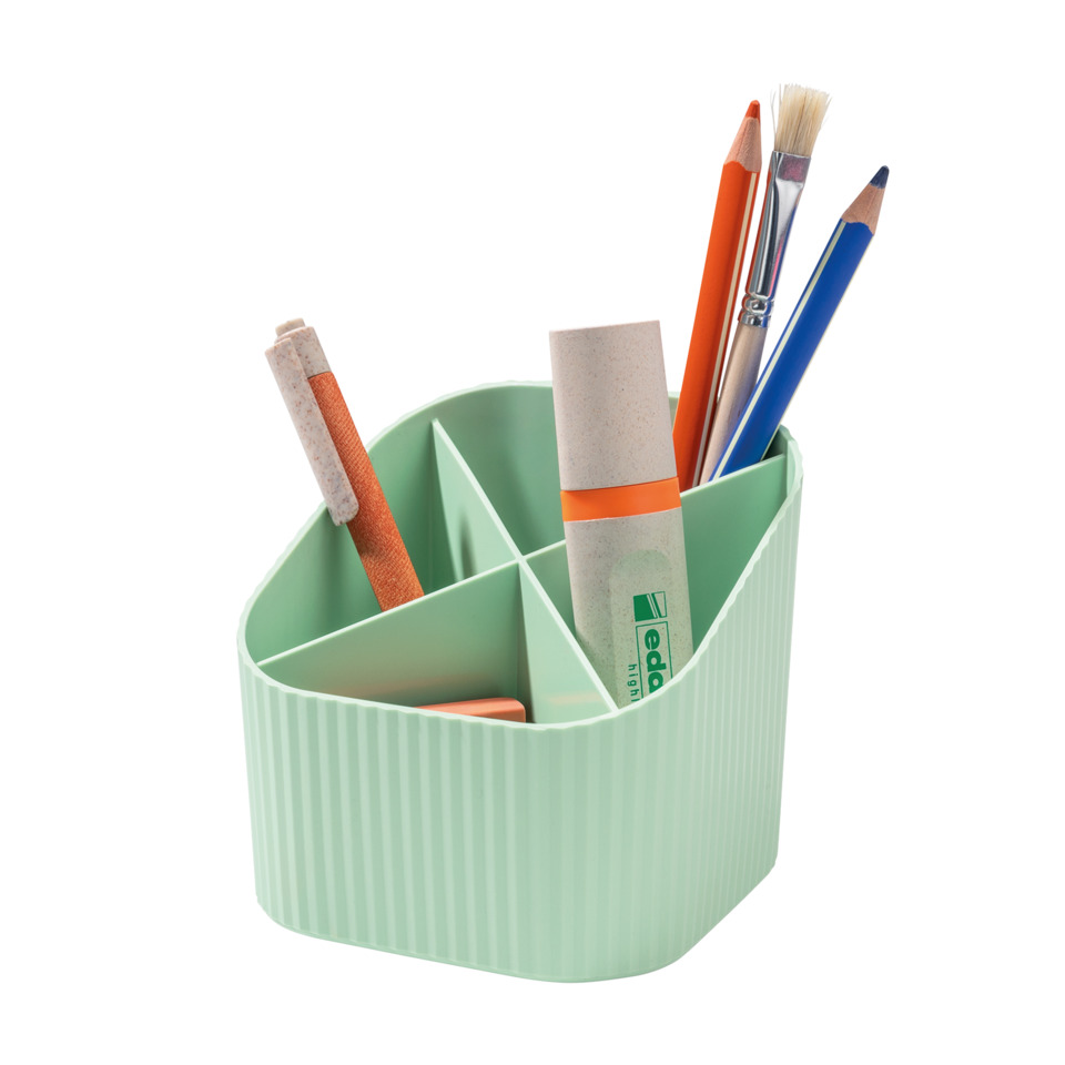 Schreibtisch-Organizer, Stiftehalter, Laternen-Form, Grün, Klebeband