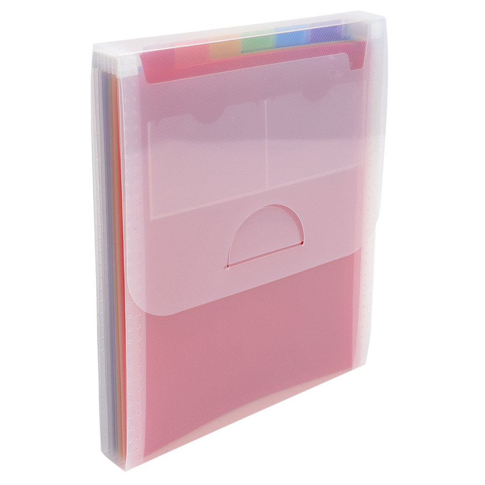 Ordner, Ordnerhülle, Transparent, Pink, Steckkarten-Organizer