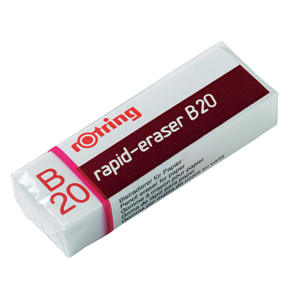 gummi, radier, B20, rapid-eraser, papierradiergummi
