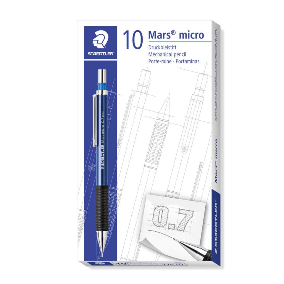 mechanischer Stift, 0,7 mm, blau, Bleistift, Verpackungskarton