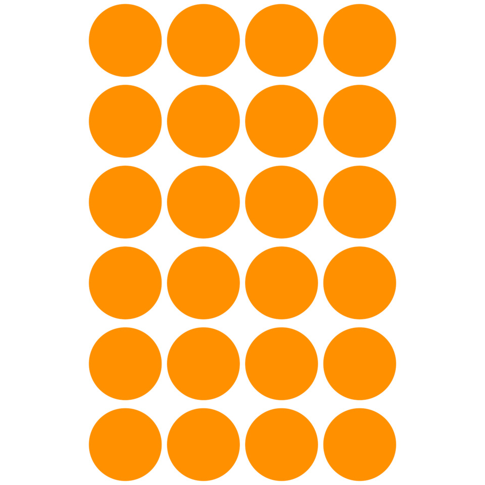 orange dots, grid pattern, Kreisformen, leuchtendes Orange, Punktmuster