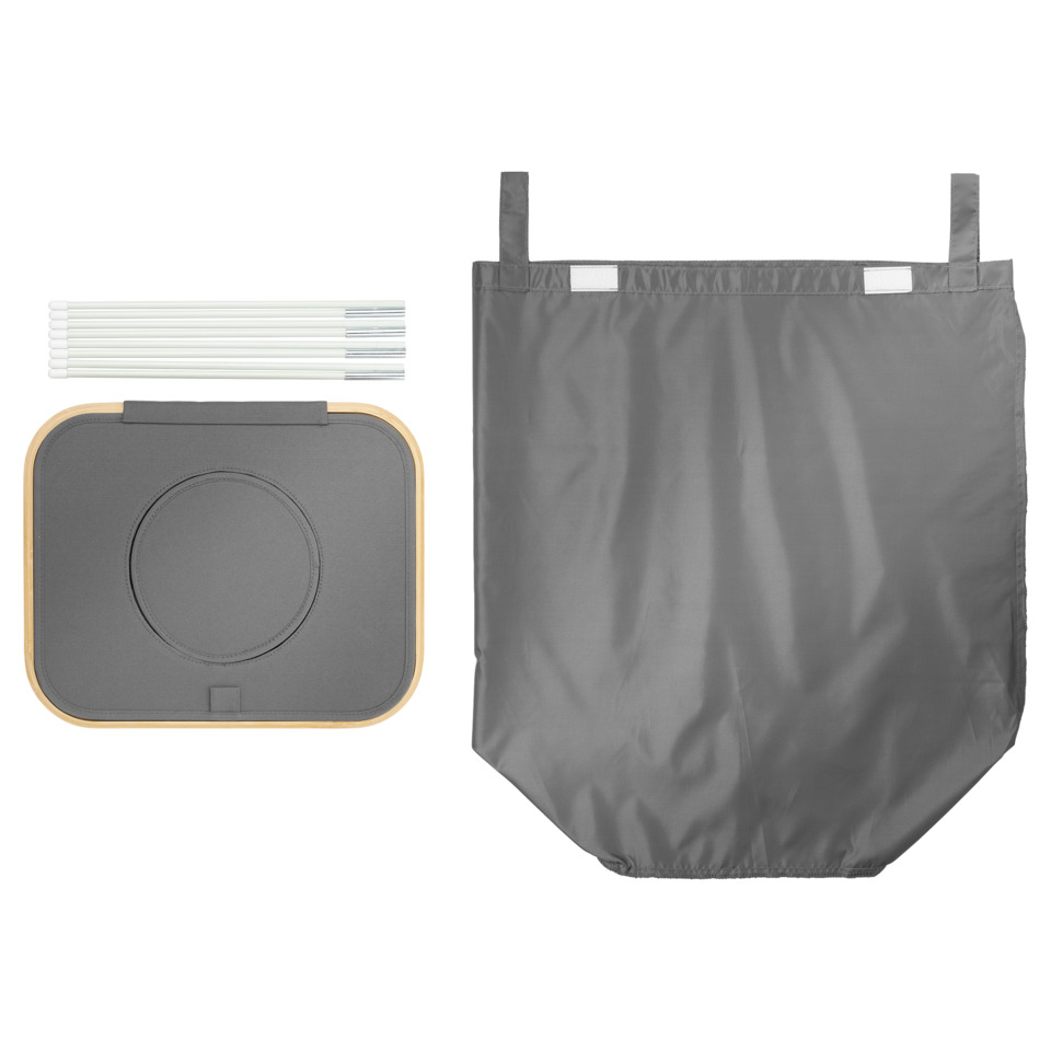 Tischset, Stoffauflage, Streifenkanten, Glasuntersetzer, Transporttasche