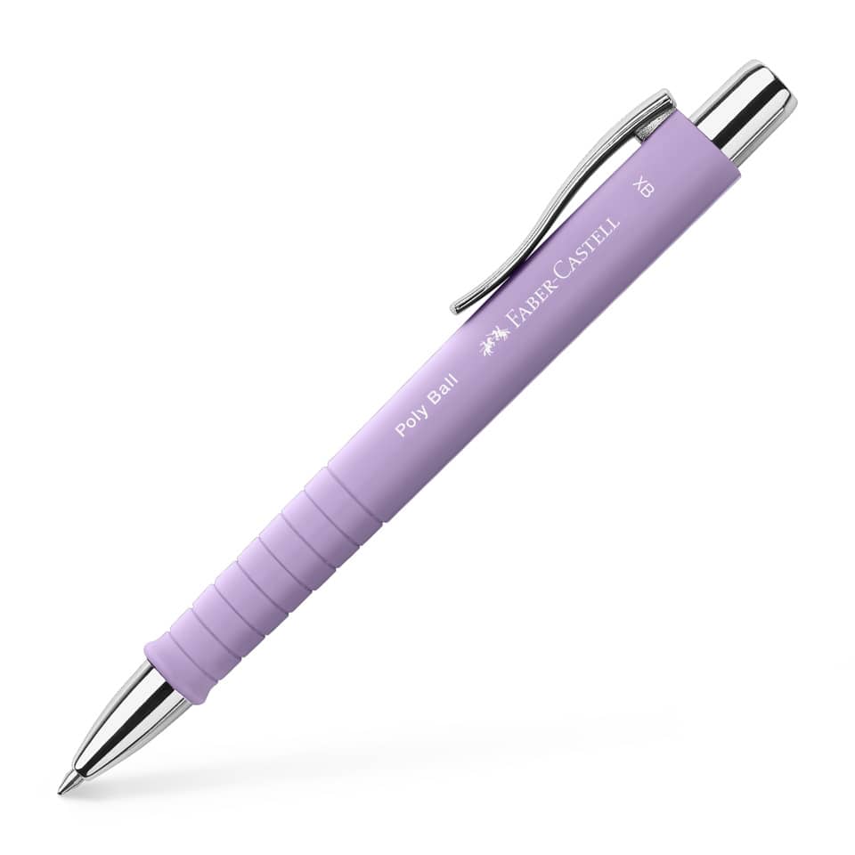 ballpoint, plastic, purple, clip, rollerball
