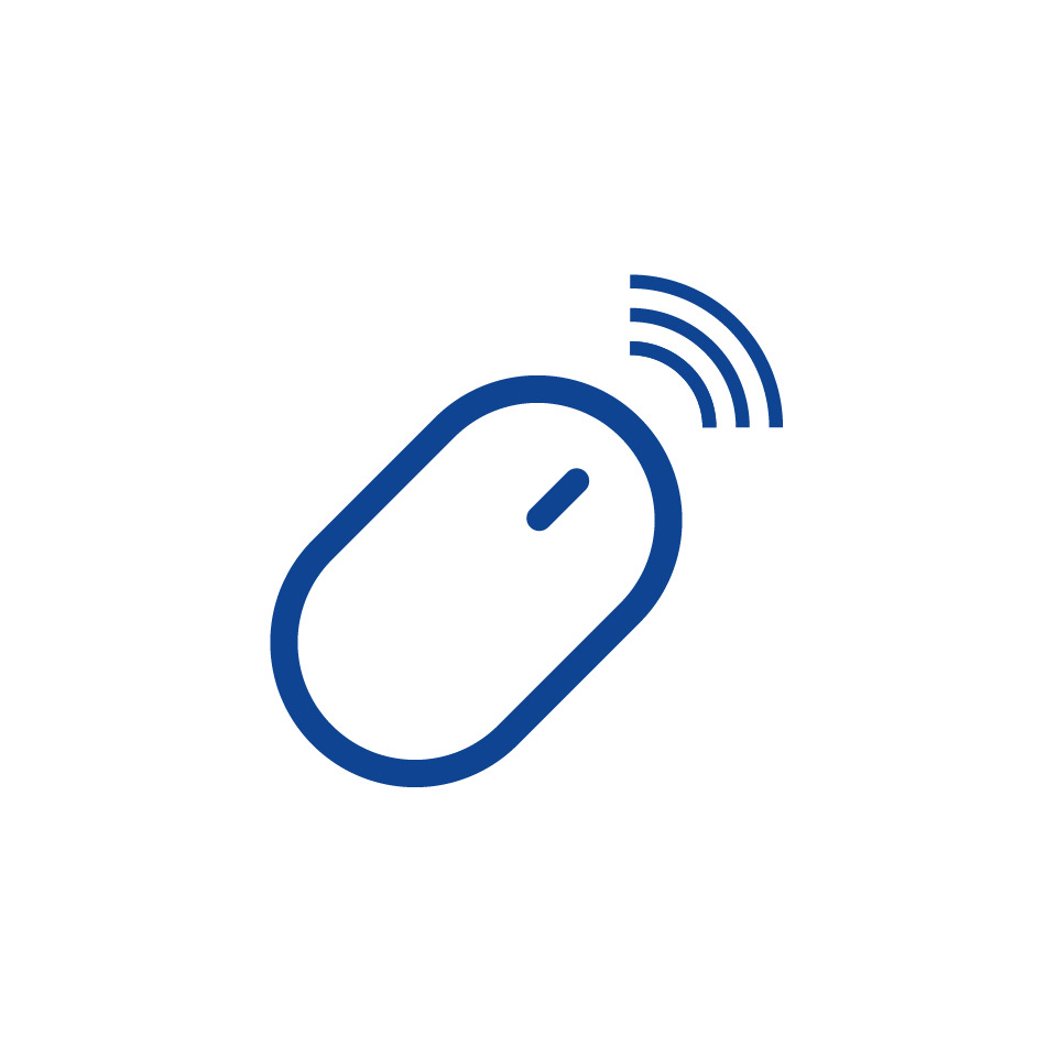 computer mouse, wireless, blue, device icon, cursor