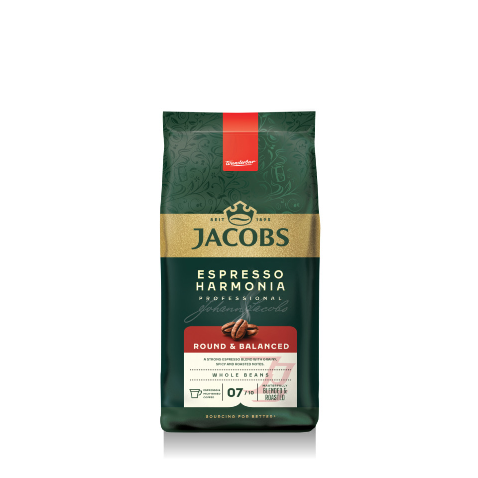 Kaffee, Ganze Bohnen, Espresso, Rund & ausgewogen, Jacob's