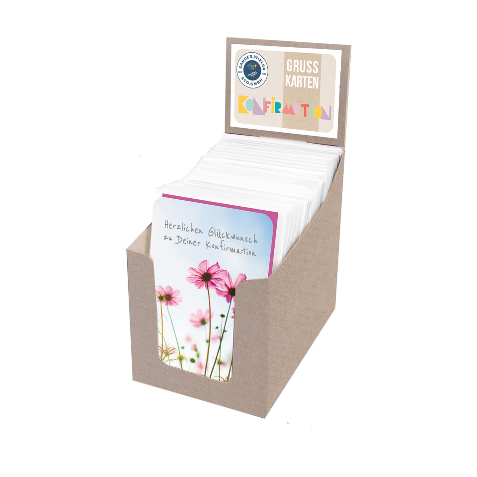 Grußkarten, Konfirmationskarten, Grußkarte, Kartenbox, Floral