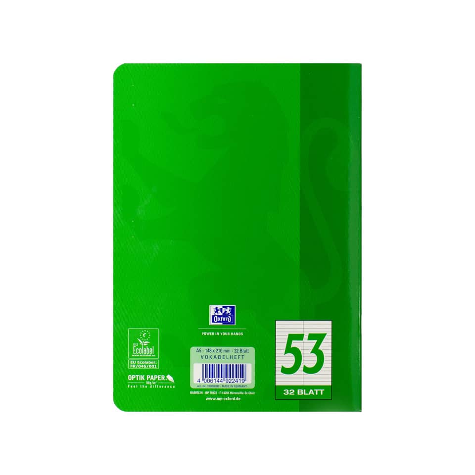 notebook, notebook, kopierblock, vokabelheft, papier, gruen, einband
