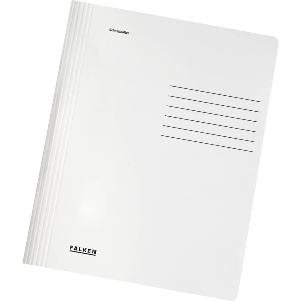 Notizblock, Schnellhefter, Weiß, Kartenhalter, Falken