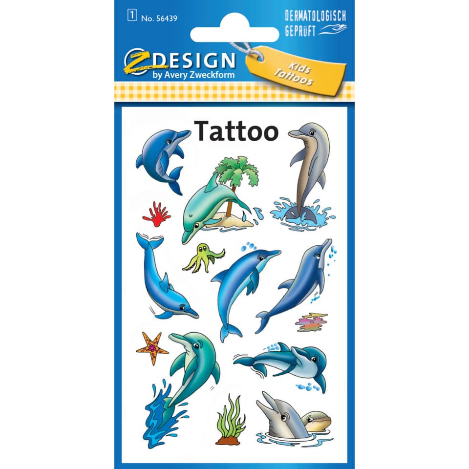 delfin, tattoo, aufkleber, meerestiere, kindernägel