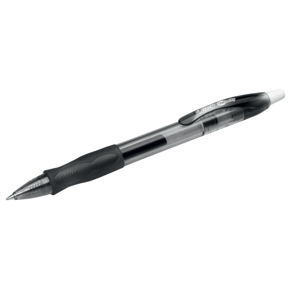 Kugelschreiber, Schreibgerät, Tintenroller, Schwarz, Kunststoff, Kugelstift, Kugelschreiber, Klickmechanik, Schwarz, Gummi Griff