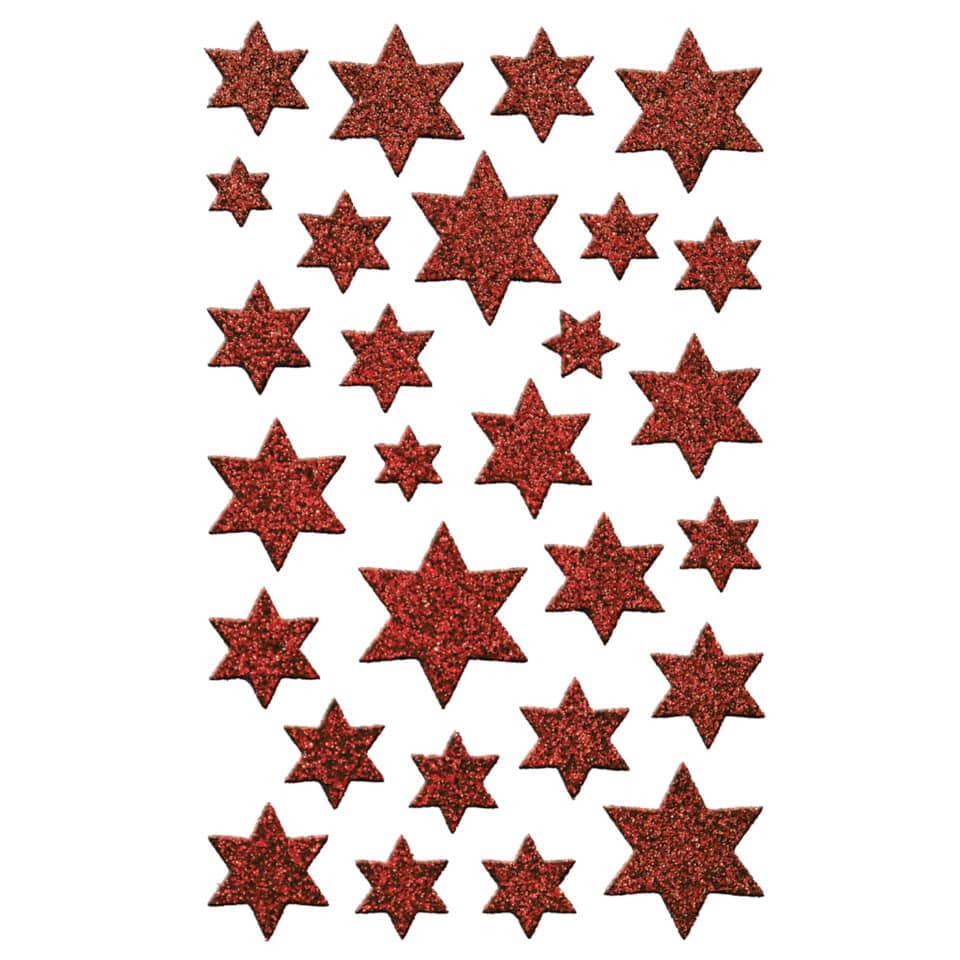 .glitter, Sterne, rot, Sterne Muster, Dekorsticker