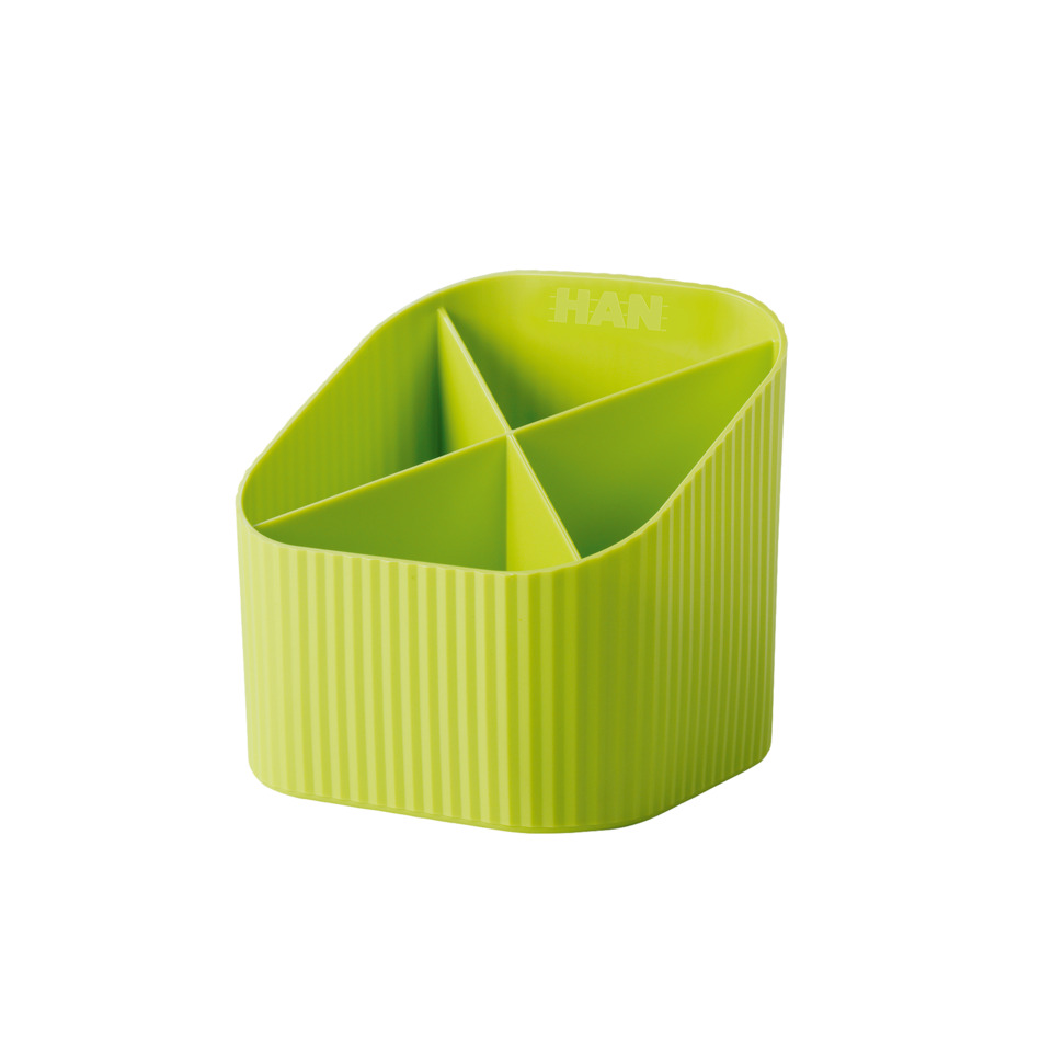 Schreibtisch-Organizer, Divider, Viereckig, Kunststoff, Neon-Grün