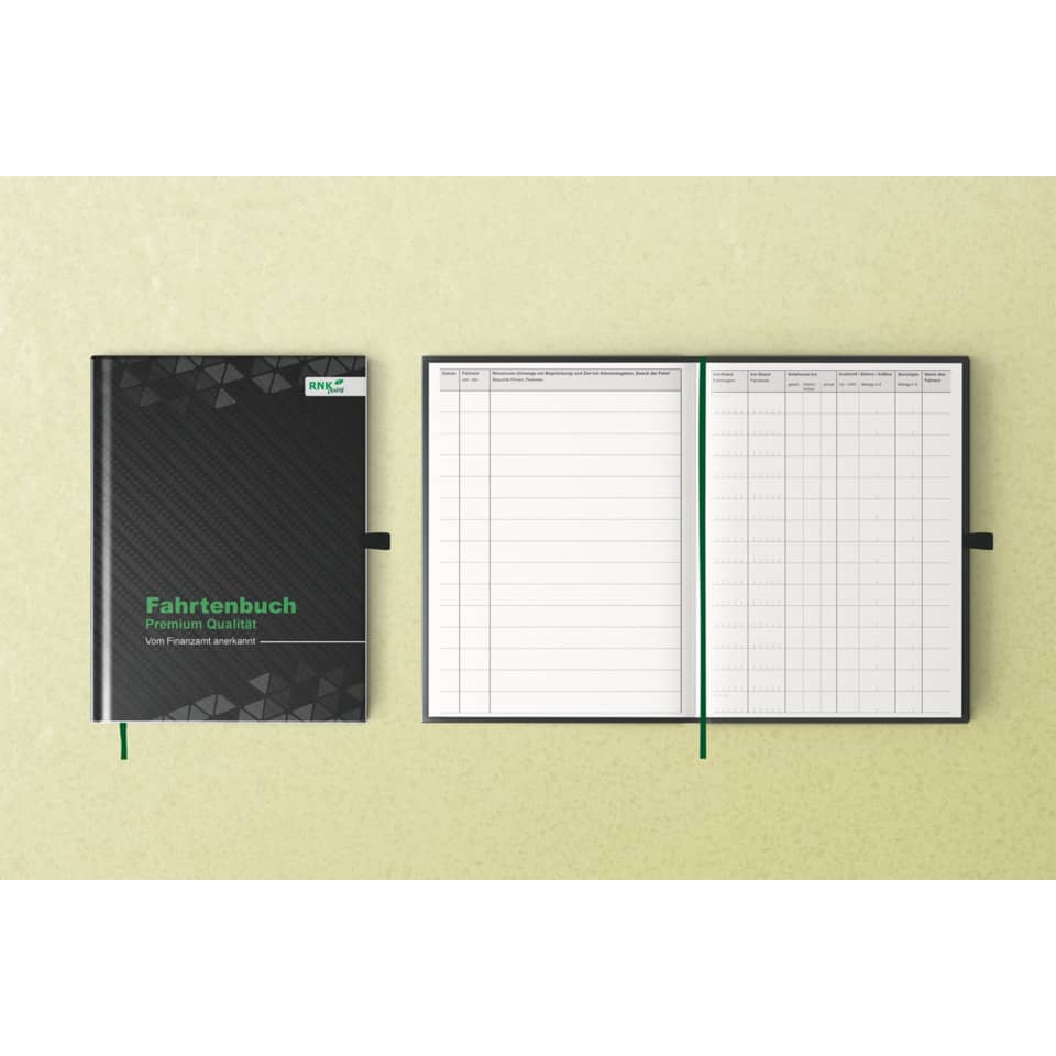 Fahrtenbuch, Notizbuch, Kein Branding, A4 Tischkalender, Kalendermappe