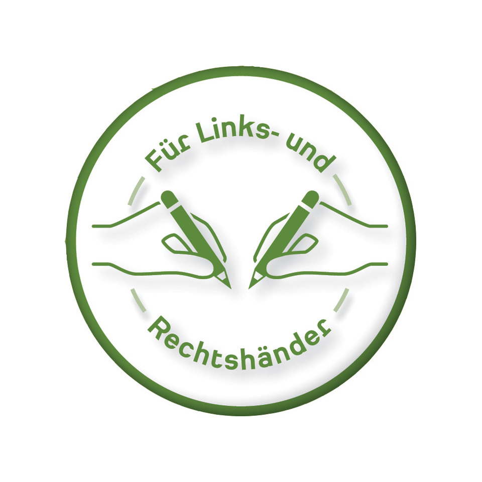 Logo, Handschrift-Icons, Grün, Rundlogo, Rechtshelfers Hinweis