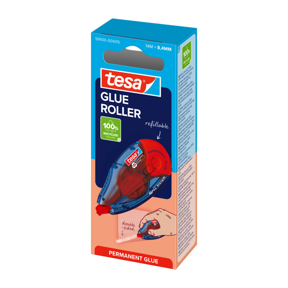Glues Roller, Kleber, Permanent Glue, Recycelbar, Dosierpackung