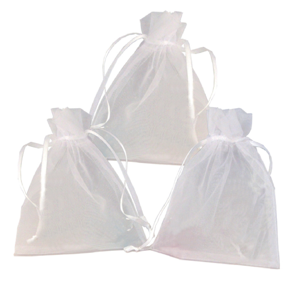 organza Tasche, Zugbeutel, Sachet, weiße Tasche, Geschenkbeutel