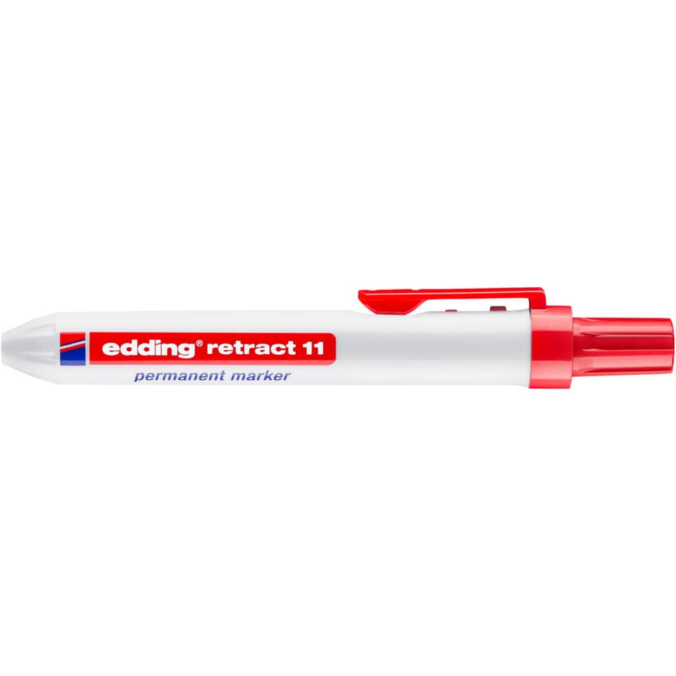 Permanentmarker, Markerstift, Roter Marker, Edding retract 11