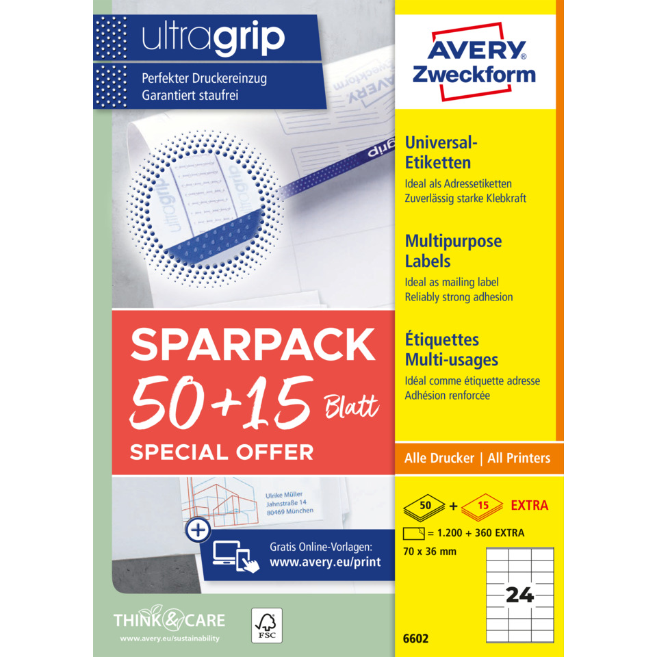Spartack, Druckeretiketten, Universell, Multipurpose, Beschriftung