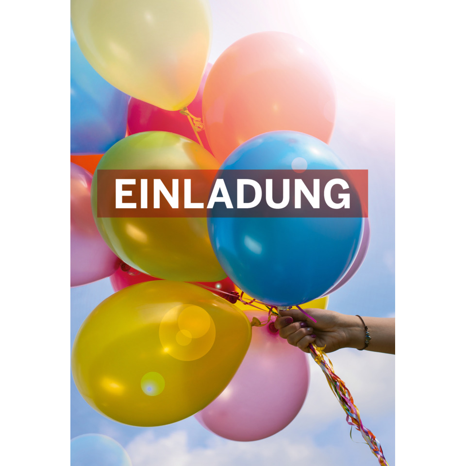balloons, party, inflated, colorful, invitation