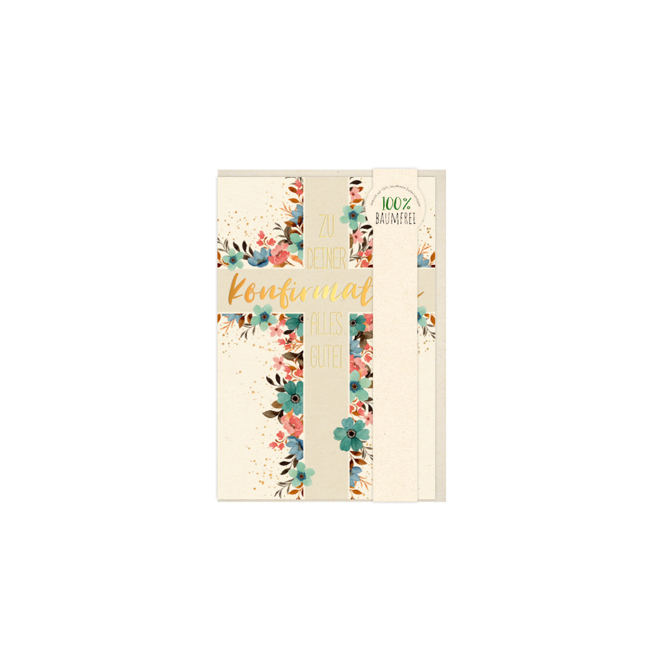 Konfirmationskarte, 11,5 x 17 cm  11-1584