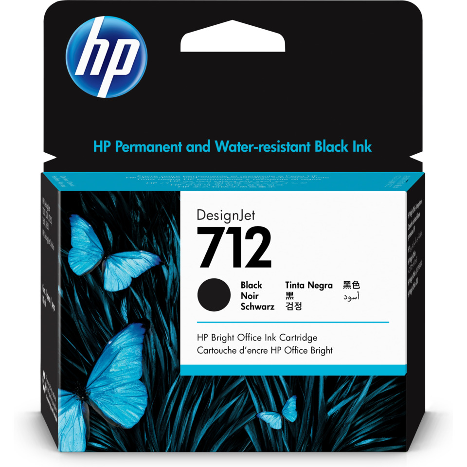 Tintenpatrone, HP Tintenpatrone, Druckerfarbe, Schwarz, Tintenbehälter, Tinte, Kassette, HP, Schwarz, DesignJet
